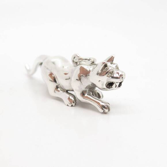 925 Sterling Silver Vintage Wild Animal Pendant - Picture 6 of 7